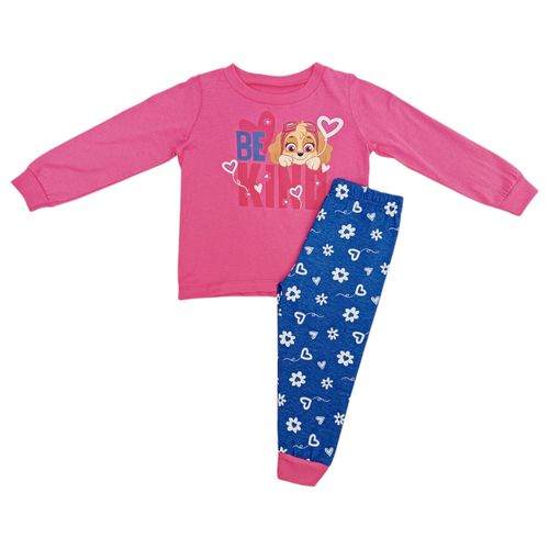 Pijama multicolor con camiseta y pantalón para niña