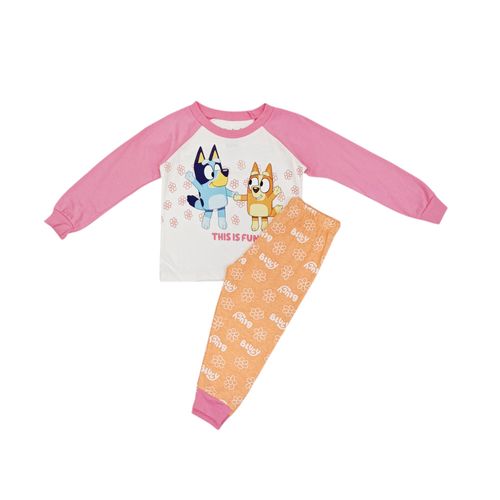 Pijama multicolor con camiseta y pantalón para niña