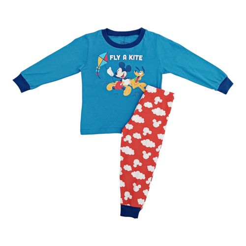 Pijama bicolor estampada para niño