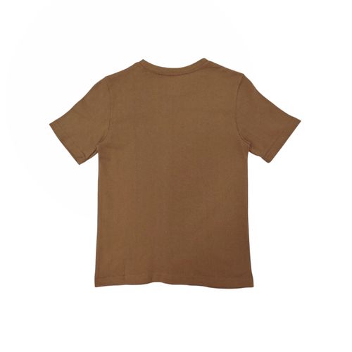 Camiseta casual en color café con cuello redondo para niño