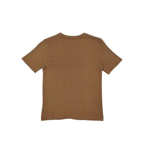 Camiseta casual en color café con cuello redondo para niño