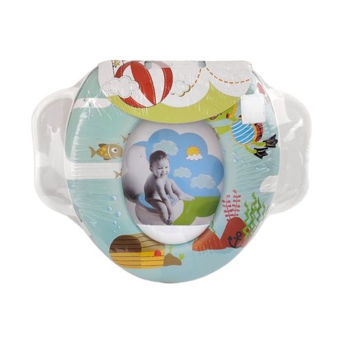 Asiento de baño entrenador color celeste