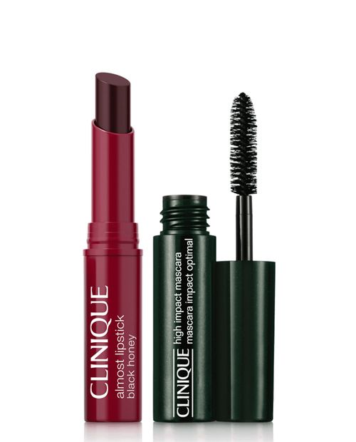 Clinique Set Maquillaje Bálsamo labial & máscara de pestañas Cult Classics on the Go: High Impact + Black Honey Holiday