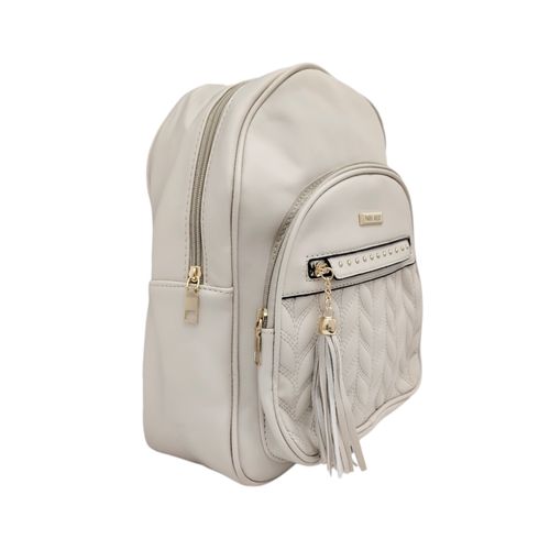 Backpack en color gris con textura para mujer