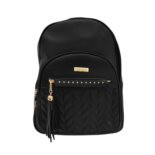 Backpack en color negro con textura para mujer