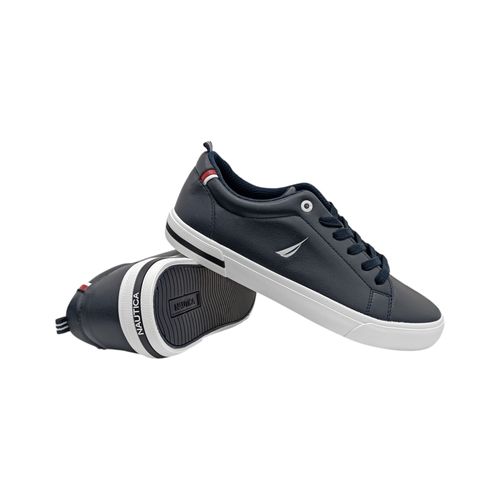 Sneakers casuales con textura en color navy para hombre