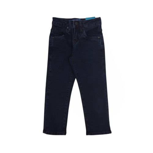Straight fit jeans en color azul oscuro sólido para niño