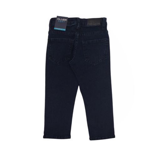 Straight fit jeans en color azul oscuro sólido para niño