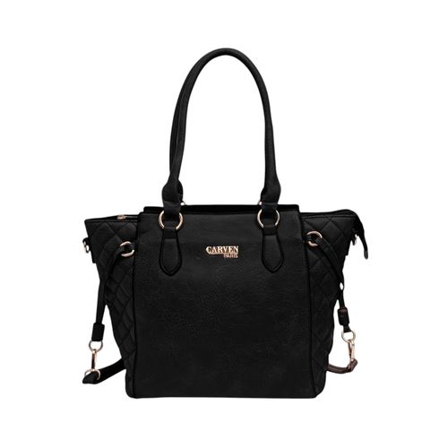 Cartera Carven color negro con estilo tote para mujer
