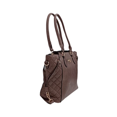 Cartera Carven color café con estilo tote para mujer