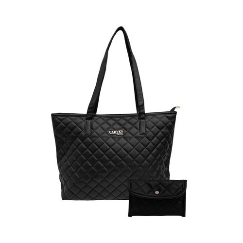 Cartera Carven color negro con estilo tote para mujer