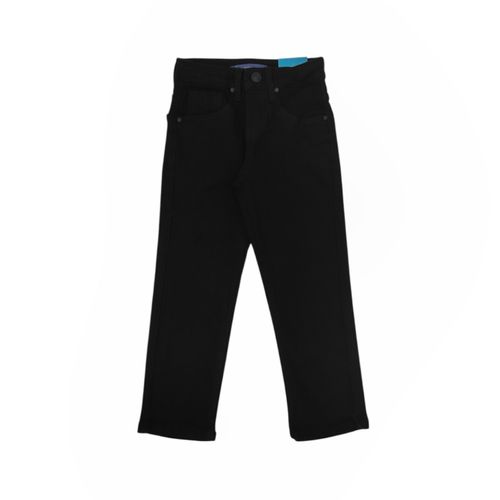 Straight fit jeans en color negro sólido para niño