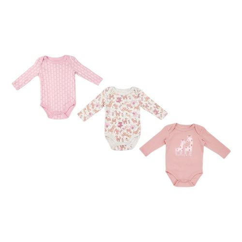 Set de mamelucos multicolor para bebé niña