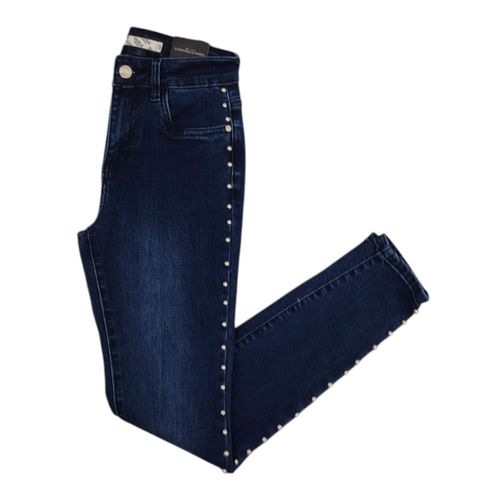 Skinny jeans color azul oscuro lavado para mujer