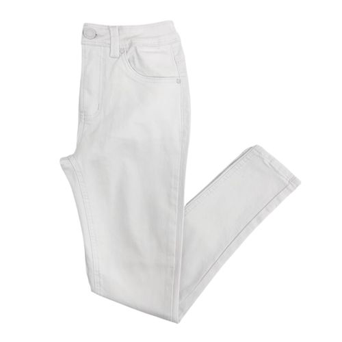 Skinny jeans color blanco de cintura alta para mujer