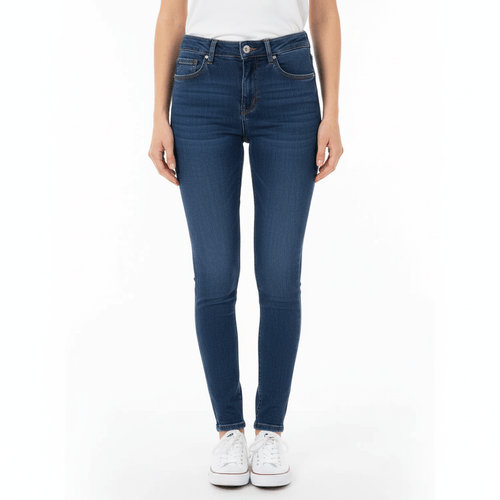 Skinny jeans color azul lavado para mujer