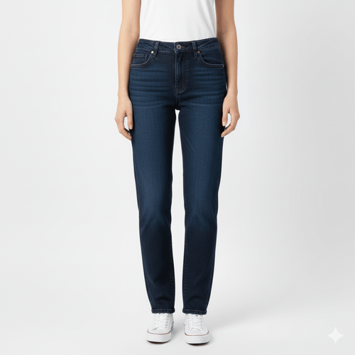 Straight jeans azul hummer para mujer