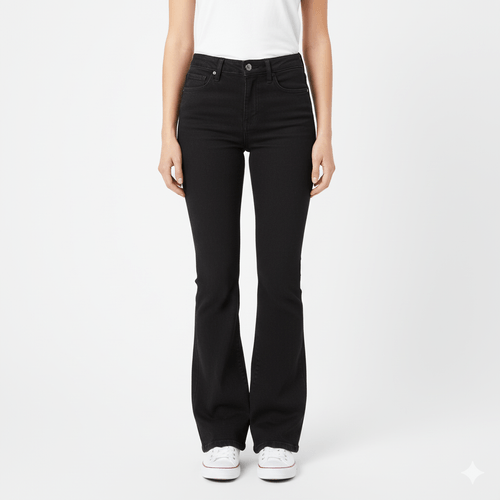 Flare jeans negro hummer para mujer