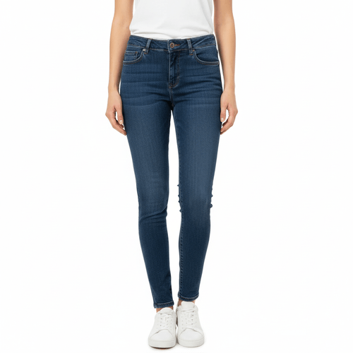 Skinny jeans azul oscuro lavado Kalua para mujer