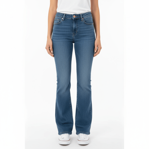 Flare jeans azul lavado Kalua para mujer