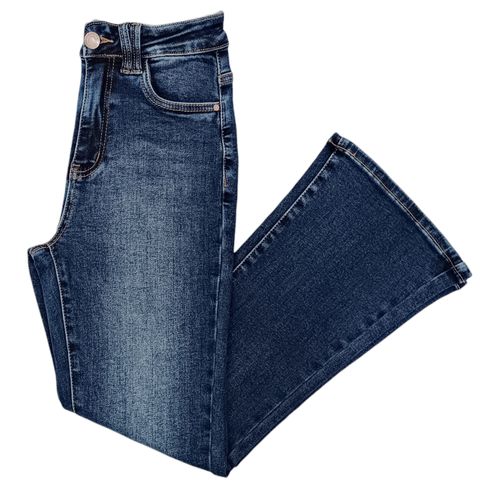 Flare petit jeans azul oscuro lavado Kalua para mujer