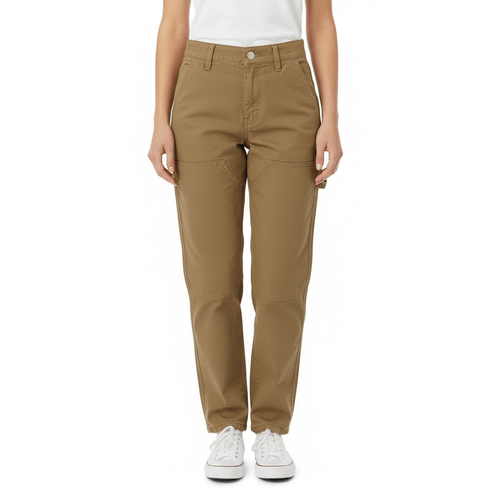 Mom jeans color café tipo vaquero para mujer