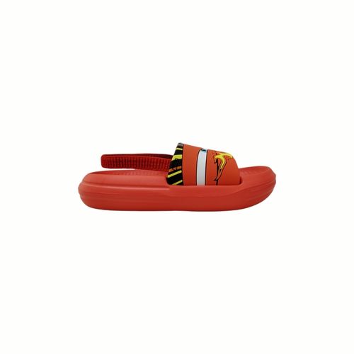 Sandalias playeras con textura en color rojo para niño
