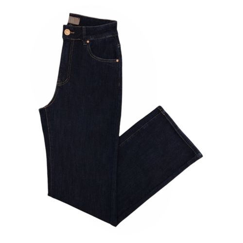 Straight jeans en color azul estilo denim para mujer
