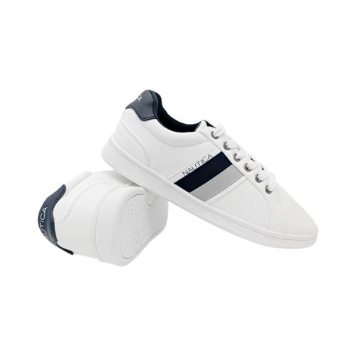 Sneakers casuales en color blanco con textura para hombre