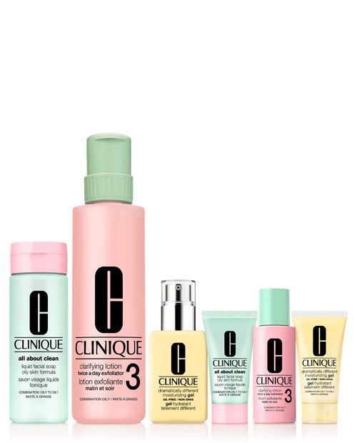 Clinique Set Tratamiento Rutina 3 pasos Rostro Great Skin Everywhere: Piel mixta-grasa Holiday