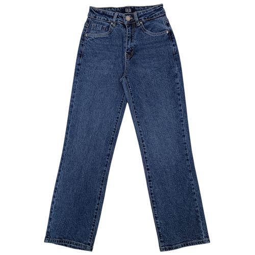 Straight petit jeans color azul lavado para mujer