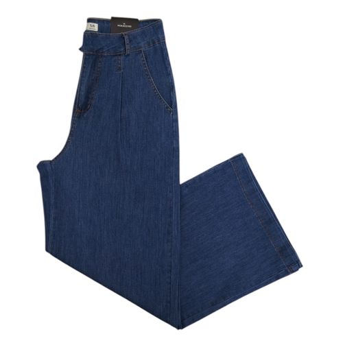 Pantalón fluido color azul casual para mujer
