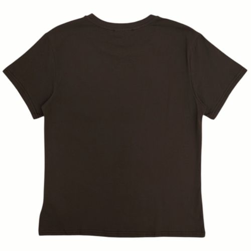 Camiseta Most Wanted color café con cuello redondo de mangas cortas para mujer