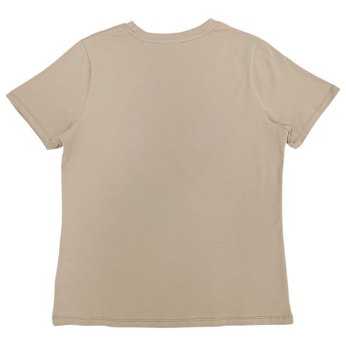 Camiseta Most Wanted color café de cuello redondo con mangas cortas para mujer