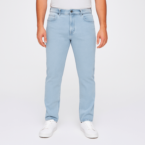 Straight jeans denim en color azul claro para hombre