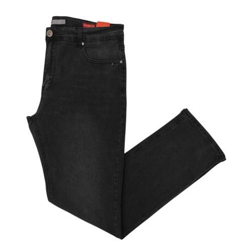 Straight jeans denim en color negro para hombre