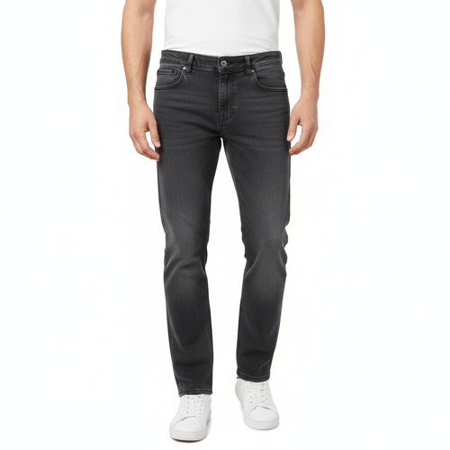 Straight jeans denim en color gris para hombre