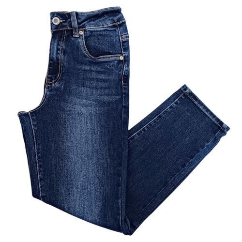 Mom jeans Hummer azul oscuro lavado para mujer