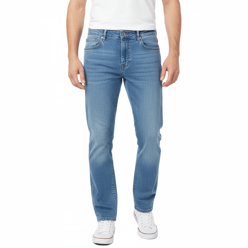 Straight jeans en color azul para hombre