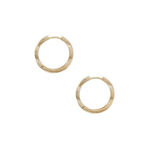 Argollas color dorado con textura entrelazada para mujer