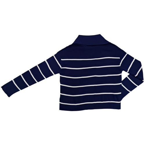 Blusa color azul con mangas largas para mujer