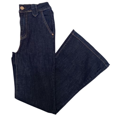 Flare jeans en color azul para mujer