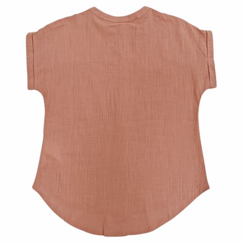 Blusa en color rosa con manga cortas para mujer