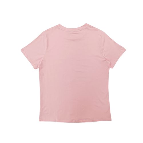 Camiseta rosa con estampado para mujer