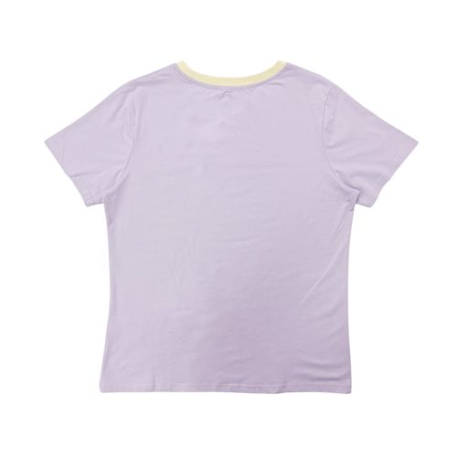 Camiseta básica fit en color lila para mujer