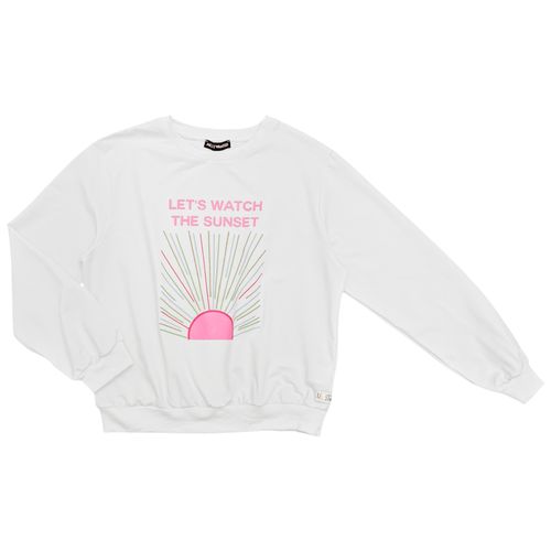 Pull over en color blanco y estampado para mujer