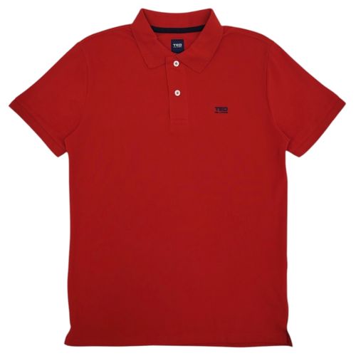 Camisa tipo polo en color rojo para hombre