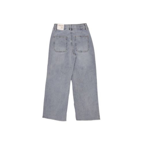 Wide leg jeans en color azul lavado para niña