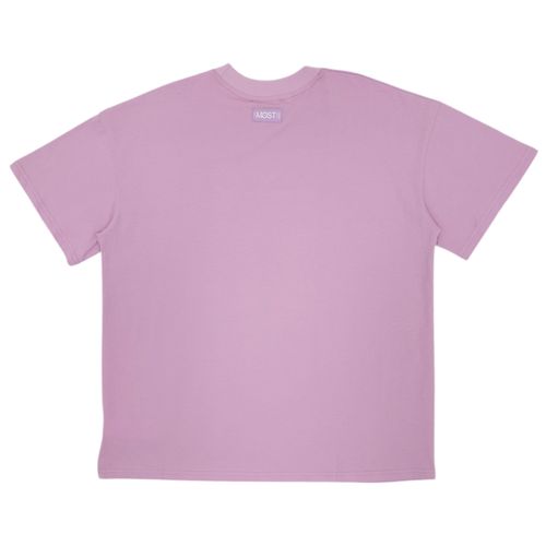 Camiseta color lila oversize de mangas cortas para mujer