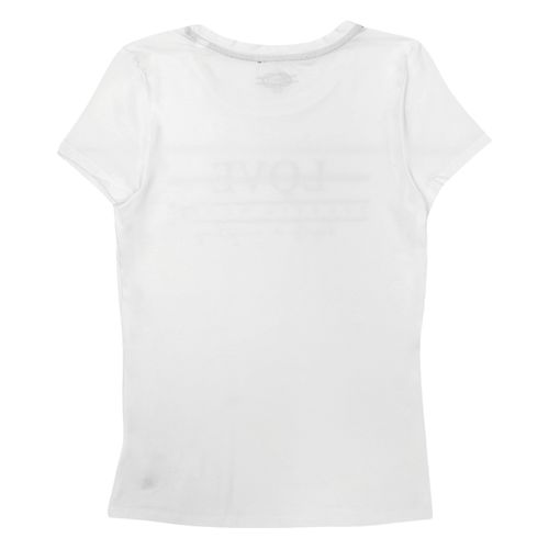 Camiseta color blanco con mangas cortas para mujer